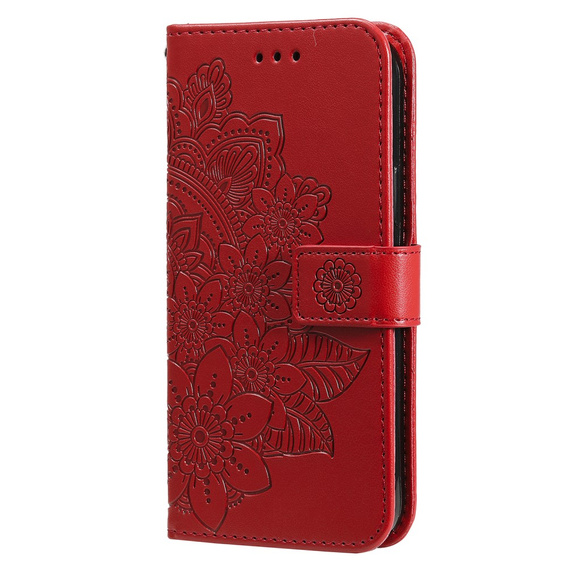Откидной чехол для Xiaomi Redmi Note 13 5G, Mandala, красный
