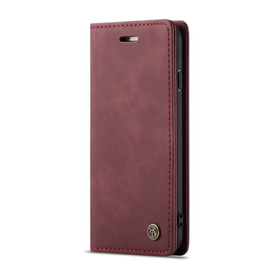 Чехол CASEME для iPhone 7/8/SE 2020/SE 2022, Leather Wallet Case, бордовый
