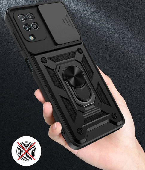 Чехол NOX Camera Slide Samsung Galaxy A12 / M12 / A12 2021, CamShield Slide, чёрный