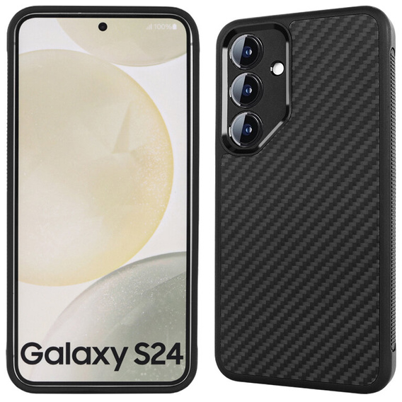 Чехол для Samsung Galaxy S24, ERBORD KevlarGuard, черный