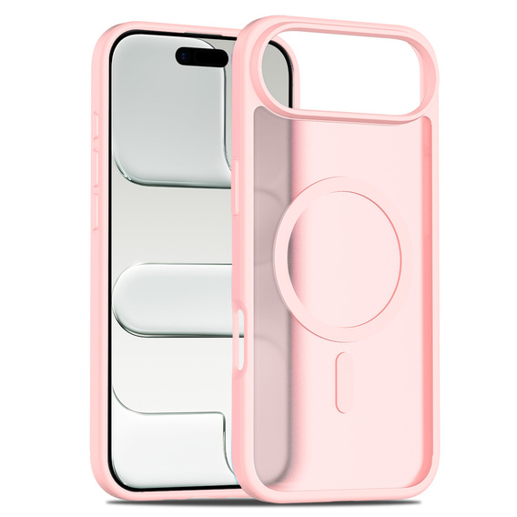Матовый чехол для iPhone Air, для MagSafe, полупрозрачный розовый