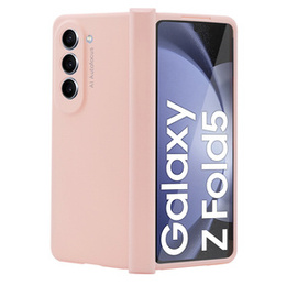 Чохол для Samsung Galaxy Z Fold5 5G, зі склом, рожевий