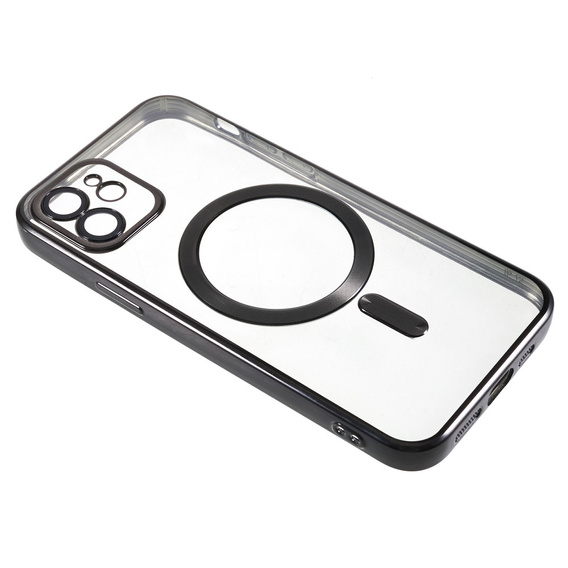 Чохол для iPhone 12, Electro MagSafe, чорний + Скло на екран