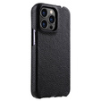 Чохол MELKCO для iPhone 15 Pro Max, шкіряний, фліп, чорний