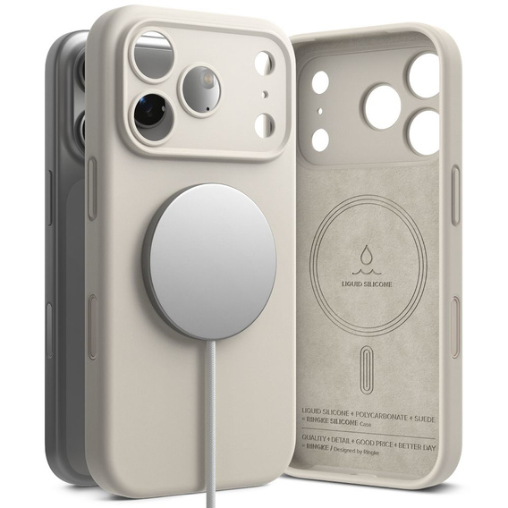 Чохол Ringke для iPhone 17 Pro Max, силіконовий магнітний MagSafe, камінь