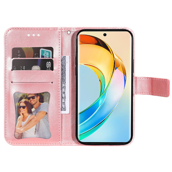 Откидной чехол для Honor Magic 6 Lite 5G, Mandala, розовый
