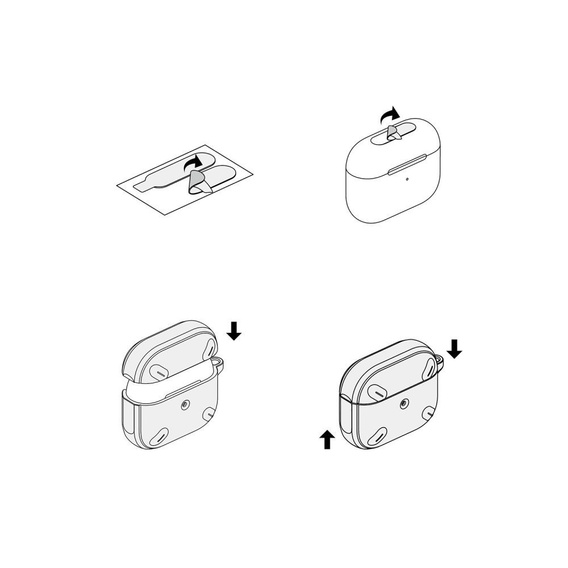 Чехол для наушников RINGKE Airpods Pro / Pro 2, Onyx, Black