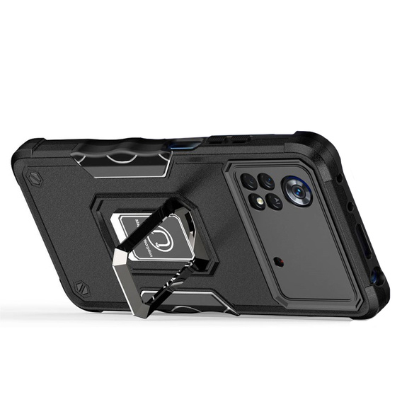 Чoхол до Xiaomi Poco X4 Pro 4G, Dual-Layer Armor, чорний