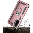Бронированный Чехол до Xiaomi Redmi Note 10/10S, Nox Case Ring, розовый rose gold