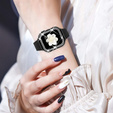 Металический браслет с чехлом для часов Apple Watch 4/5/6/SE 44mm, Black
