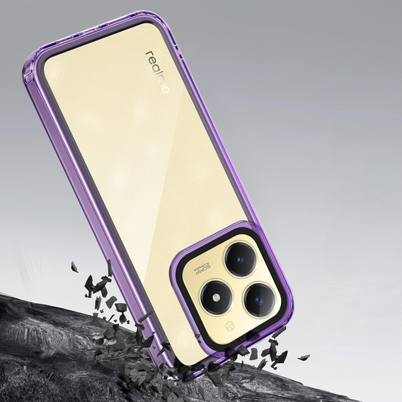 Чехол до Realme C61, Fusion Hybrid, прозрачный / фиолетовый