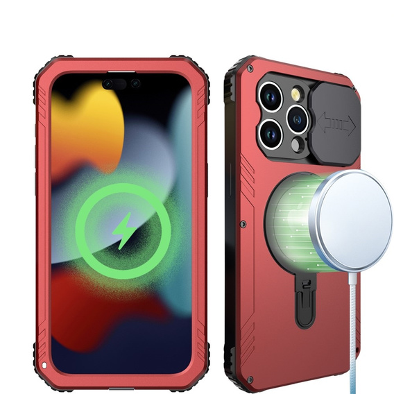 Чохол для iPhone 15 Pro Max, DefenderMag, червоний