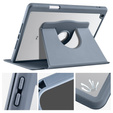Чехол для iPad 10.2" 2021/2020/2019 (9/8/7 gen.), с местом для стилуса, поворачивающийся на 360°, фиолетовый
