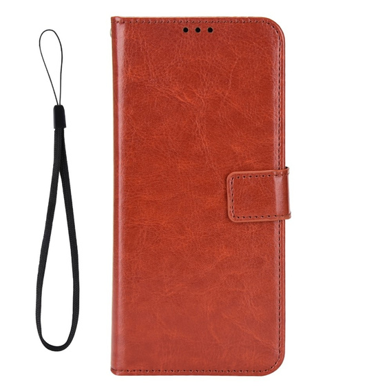 Футляр з клапаном для Xiaomi Redmi Note 12 5G / POCO X5 5G, Crazy Horse Wallet, коричневий