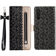 Чохол-кришка для Samsung Galaxy A35 5G, Wallet Pocket Zipper Lace, чорний