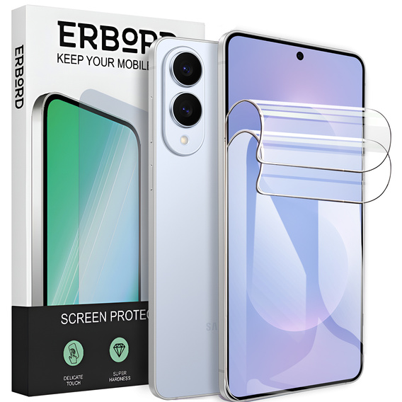 2x Гідрогелева плівка для iPhone 15 Pro Max, ERBORD Hydrogel Foil