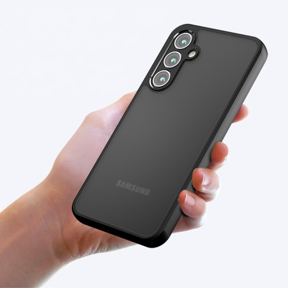 Чехол до Samsung Galaxy A25 5G, Fusion, прозрачный / черный + 9H стекло
