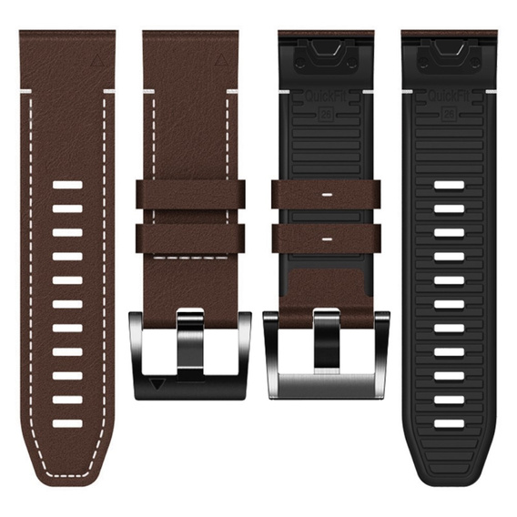 Кожаный ремешок Quickfit для часов Garmin Fenix 5X/6X/6X PRO/7X