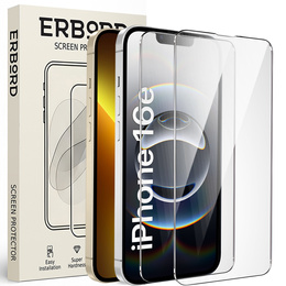 2x Загартоване скло для iPhone 13/13 Pro, ERBORD 9H Hard Glass на екрані