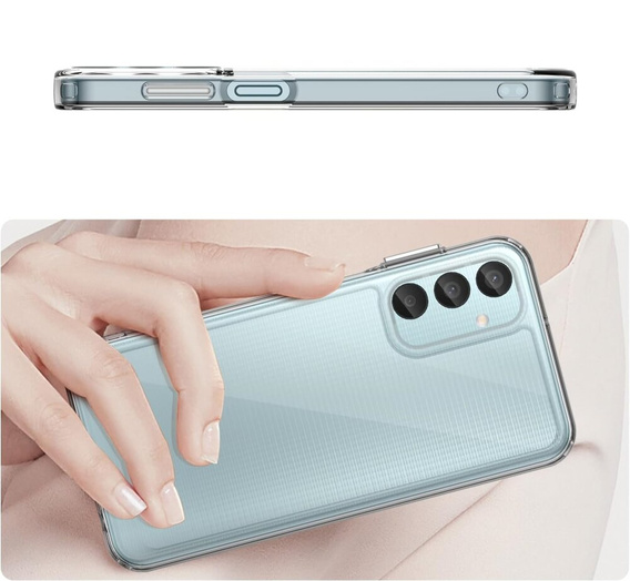 Чехол до Samsung Galaxy M15 5G, Fusion Hybrid, прозрачный / черный