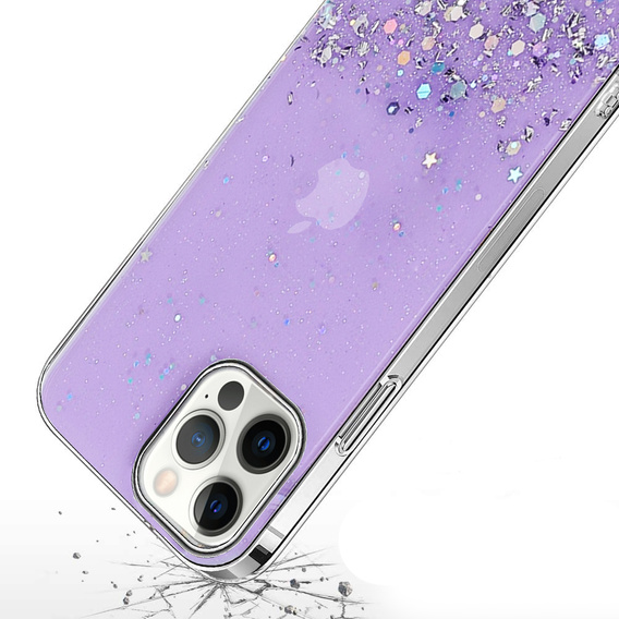 Чехол до iPhone 13 Pro, Glittery, фиолетовый