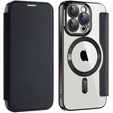 Откидной чехол для iPhone 15 Pro Max, RFID Wallet MagSafe CamShield, чёрный