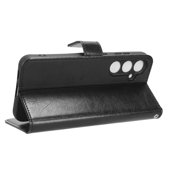 Откидной чехол для Samsung Galaxy S23 FE, Crazy Horse Wallet, чёрный