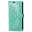 Откидной чехол для Motorola Edge 50 Pro, Mandala, зелёный