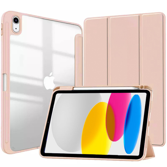 Чехол для iPad 10.9 2022 10 Gen, Smartcase Hybrid, с местом для стилуса, розовый