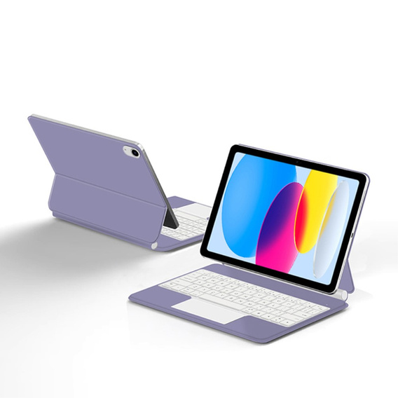 Чехол-клавиатура для iPad 10.9" 2022 (10 gen.) / iPad 11" 2025 A16 (11 gen.), Magnetic Keyboard Touchpad, фиолетовый