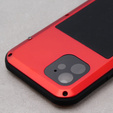 Чoхол Love Mei до iPhone 12, armored with glass, червоний