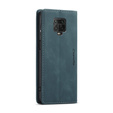 Чехол CASEME для Xiaomi do Redmi Note 9s / 9 Pro, Leather Wallet Case, синий