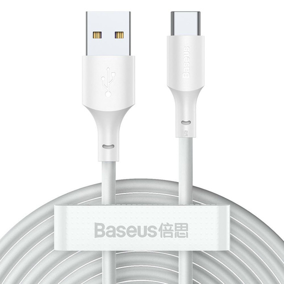 BASEUS Wisdom Kaбель TYPE-C 150CM/5A (2 sztuki) - White