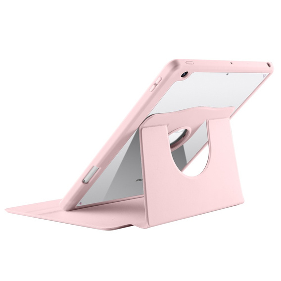 Чехол для iPad 10.2" 2021/2020/2019 (9/8/7 gen.), с местом для стилуса, поворачивающийся на 360°, розовый