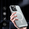 Чехол MagGuard для iPhone 15 Pro Max, MagSafe, серебряный