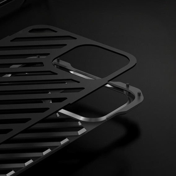 Чохол R-JUST для iPhone 15 Pro, Armoured Hollow, сірий