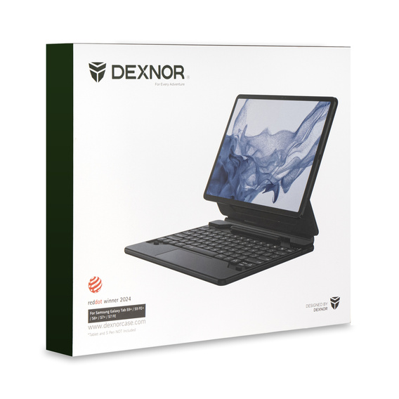 Обкладинка для клавіатури Samsung Galaxy Tab S10+/ S9+/ S8+/ S7+/ S7 FE, Dexnor Magnetic Keyboard Touchpad, м'яти