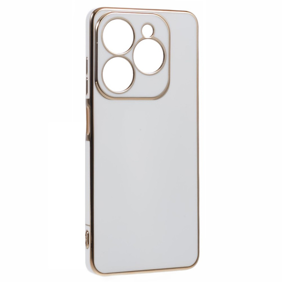 Чохол для Infinix Hot 40i, Glamour CamShield, білий