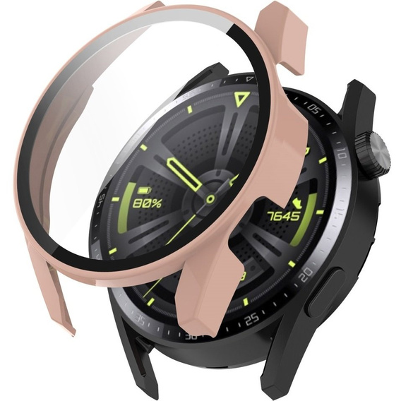 2в1 чохол та захисне скло для годинника Huawei Watch GT 3 42mm, Case, Pink