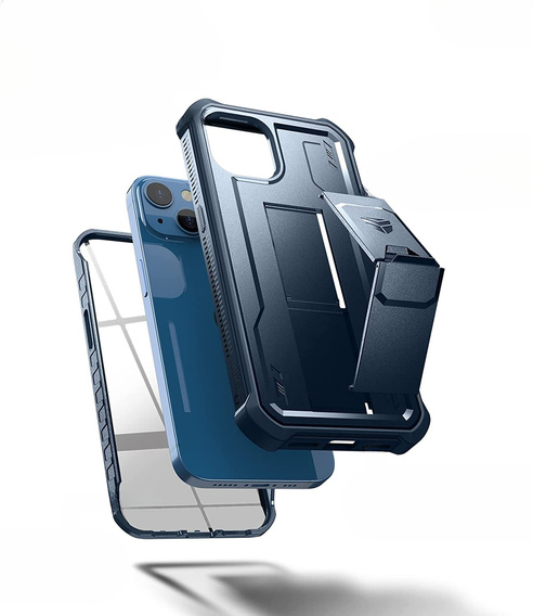 Броньований чохол для iPhone 13 / 14, Dexnor Full Body, темно-синій
