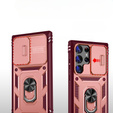 Чехол NOX Camera Slide Samsung Galaxy S23 Ultra, CamShield Slide, розовый / красный