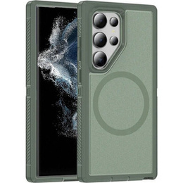 Чохол з рамкою для Samsung Galaxy S22 Ultra, для MagSafe, зелений