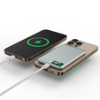 Blavec Power Bank 10000mAh BJ-03 Slim 13.5mm - Type C - 22.5W, MagSafe 3in1 - серый