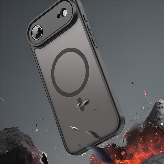 Матовый чехол для iPhone Air, для MagSafe, с защитой камеры, матовый черный