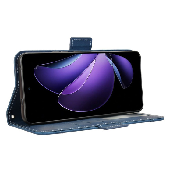Откидной чехол для Oppo Reno 13F / Oppo Reno 13FS, Card Slot, темно-синий