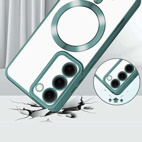 Чохол для Samsung Galaxy S23, Electro MagSafe, зелений + Скло на екран