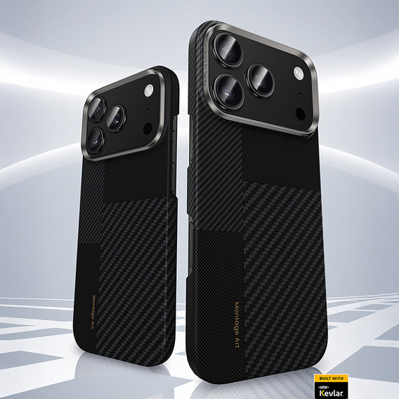 Чехол BENKS Kevlar для Samsung Galaxy S25 Ultra, для MagSafe, Carbon Fiber, чёрный