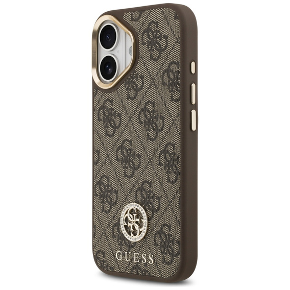 Чехол GUESS 4G Strass Logo для MagSafe с ремешком для iPhone 17