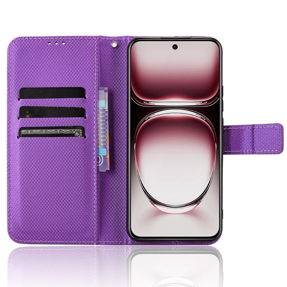 Чохол-книжка для Oppo Reno 12, Wallet Smart Magnet, фіолетовий