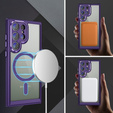 Чохол для Samsung Galaxy S23 Ultra, ERBORD Impact Guard, MagSafe, темно-фіолетовий